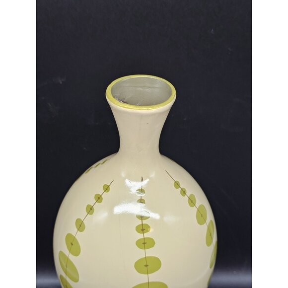 Vintage Raymond Waites Toyo 15" Pottery Vase MCM Abstract Olives Geometric Boho - Picture 3 of 10